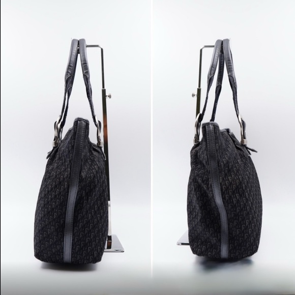 Christian Dior Street Chic Trotter Diorissimo Black Pattern Tote Bag - Picture 5 of 12